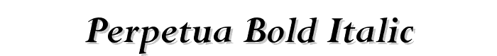 Perpetua Bold Italic font